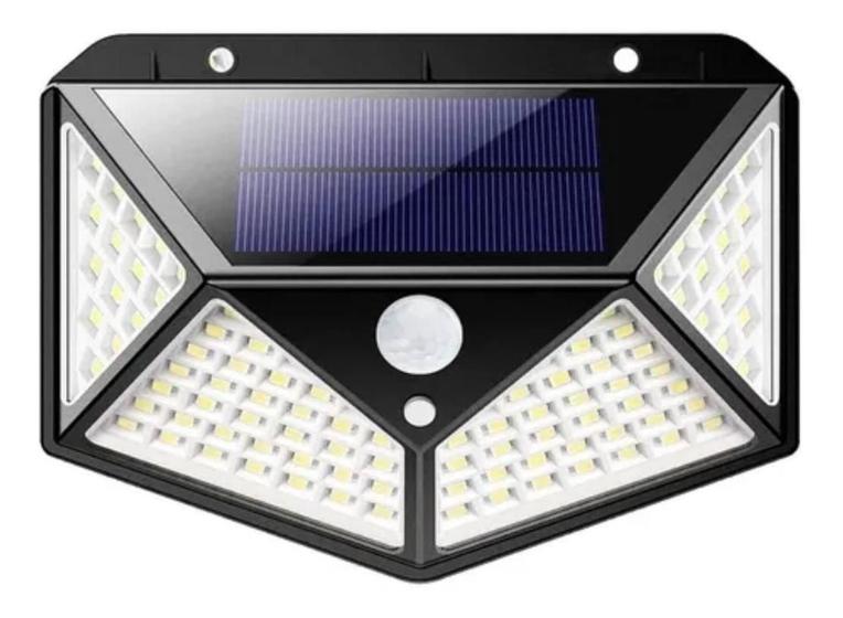 Imagem de Luminária Solar 100 Led Com Sensor Presença Resistente Agua