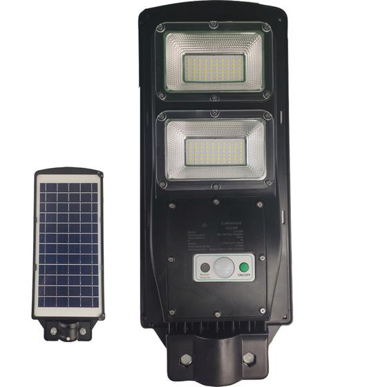 Imagem de Luminaria Solar 120w Led Poste Parede Controle e Sensor de Movimento Jardins Casas empresas rua