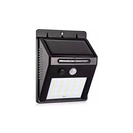 Imagem de Luminária Solar C/ Sensor de Movimento 48 Leds Luminax Preto