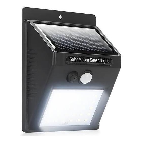 Imagem de Luminária Solar De Parede Com 30 Leds Sensor De Movimento