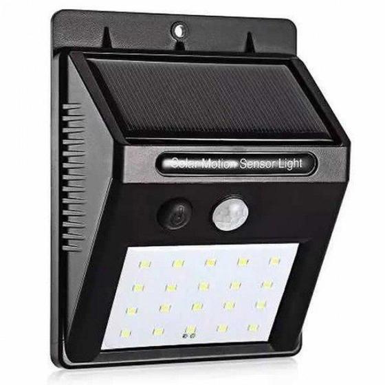 Imagem de Luminária Solar De Parede Com Sensor De Movimento 30 Leds