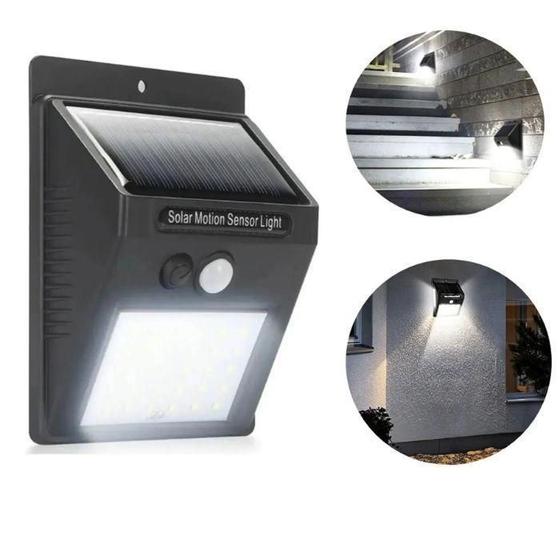 Imagem de Luminária Solar Externa 30 Led Com Sensor De Presença 6W