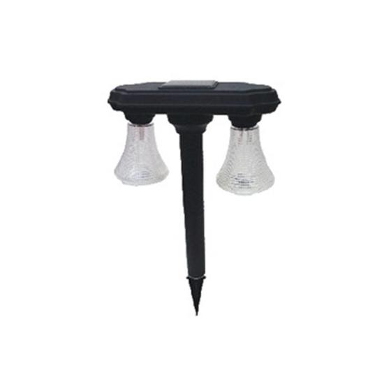 Luminária Solar Haste 2x2 Leds Ref. 6125 DNI Luminária Magazine Luiza