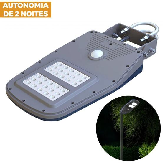 Luminária Solar Iluminação Pública Integrada Automática 30 LEDs 10w Com