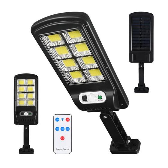 Imagem de Luminária Solar Led 160 Cob Parede Refletore Sensor Controle