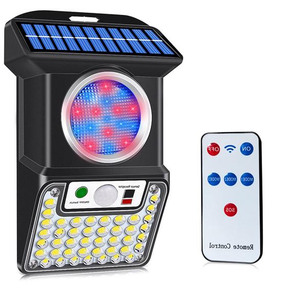 Imagem de Luminaria Solar Led Controle Sensor de proximidade Alta Potencia Spot4 modos Balizador Refletor Jardins Garagem Estacionamento Luz Externas Areas Pat