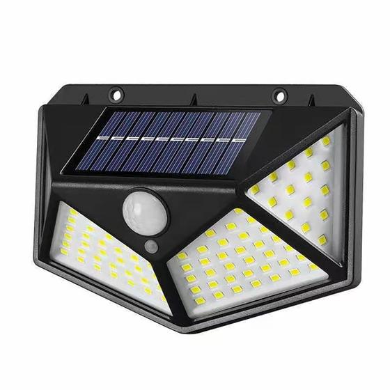 Imagem de Luminária Solar Parede 100led Sensor Presença 3 Funções