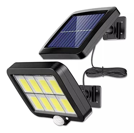 Imagem de Luminária Solar Parede 120 Cob Sensor Presença 3 Funções