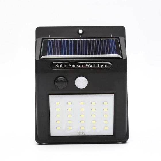 Imagem de Luminaria Solar Parede 25 Leds Externa