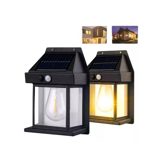 Luminária Solar Parede Arandela Colonial Vintage Led Sensor Presença Bateria Prova D'Água Automática Menor preço em Luminária Solar Parede Arandela Colonial Vintage Led Sensor Presença Bateria Prova D'Água Automática