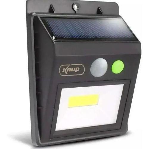 Luminária Solar Parede Led Sensor Presença Movimentaçao Exte KNUP