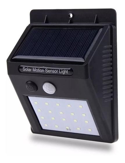 Imagem de Luminária Solar Parede Leds Sensor Movimento Potente