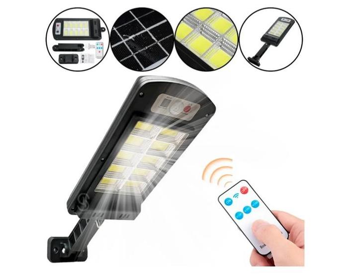 Imagem de Luminária Solar resistente a água 100w Parede Sensor de Presença Com Controle