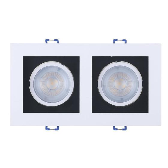 Imagem de Luminária spot frame embutir quadrado recuado led 2xmr16 10w