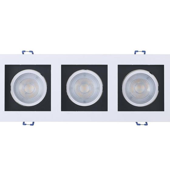 Imagem de Luminária spot frame embutir quadrado recuado led 3xmr16 15w