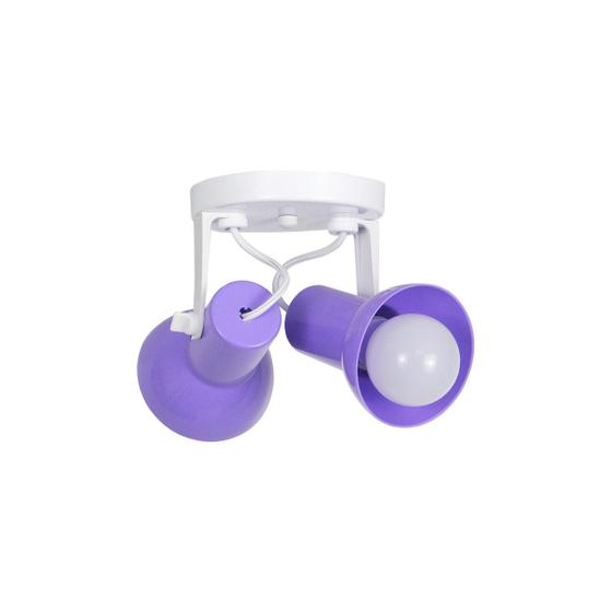 Imagem de Luminaria Spot Kids Quarto Infantil Lilas 2 Lampadas