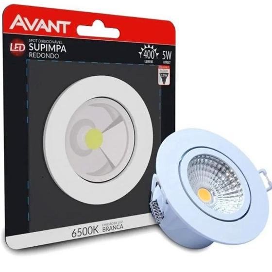 Luminária Spot Supimpa Redonda de Embutir 5W Avant Luminária