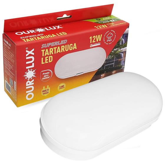 Imagem de Luminária Tartaruga Led 12W Branca Quente Bivolt Ip65