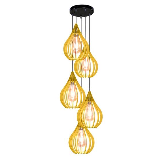 Imagem de Luminária Teto Lustre pendente balcão cozinha sala 5 chile