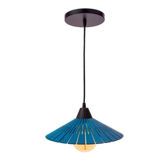 Imagem de Luminária Teto Lustre pendente balcão cozinha sala mdf cabo