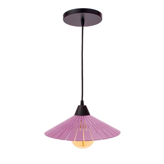 Imagem de Luminária Teto Lustre pendente balcão cozinha sala mdf cabo