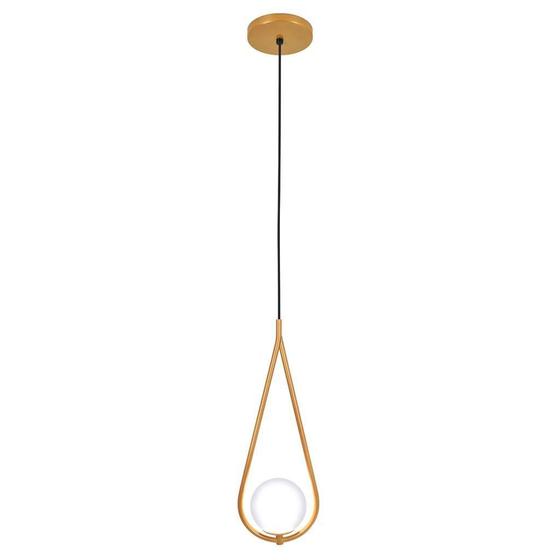 Luminária Teto Pendente Gota Globo Vidro Cama Quarto Dourado Menor preço em Luminária Teto Pendente Gota Globo Vidro Cama Quarto Dourado