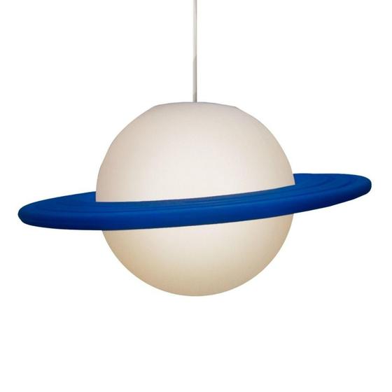 Imagem de Luminária Teto Saturno Azul Decoração Quarto Sala - usare