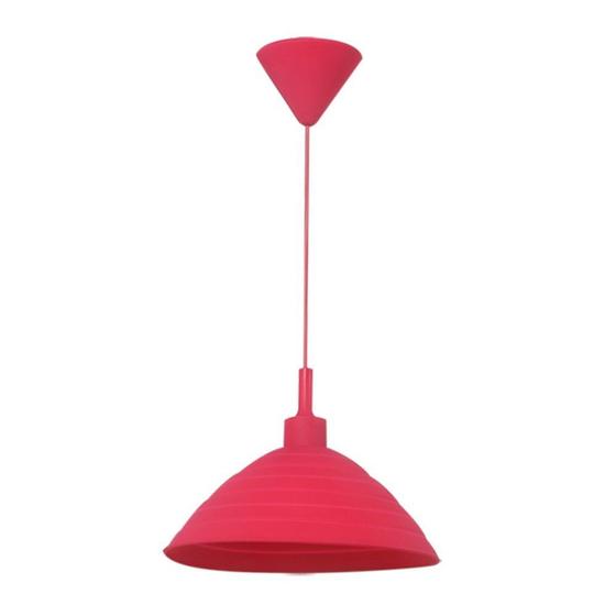 Imagem de Luminaria teto silicone round shape pink 24 x 24 x 15 cm