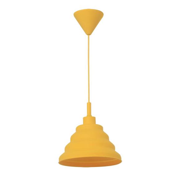 Imagem de Luminaria teto silicone spring shape amarela - 79027003