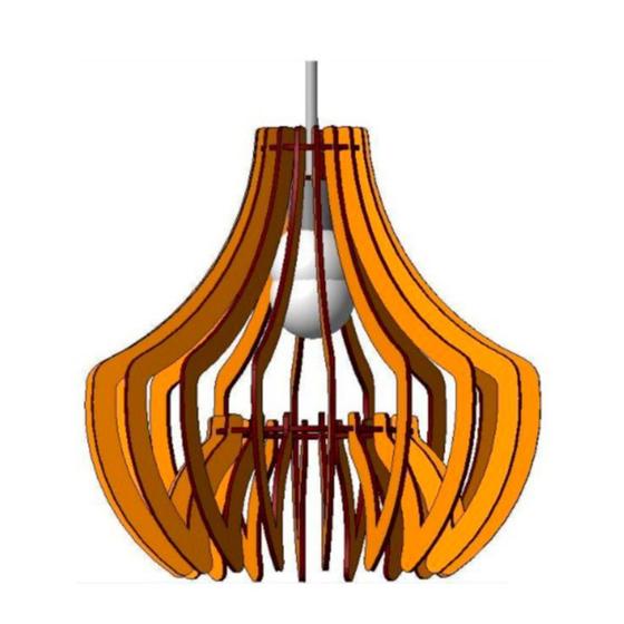 Imagem de Luminária Teto tipo Pendente OÁSIS MDF - Completa
