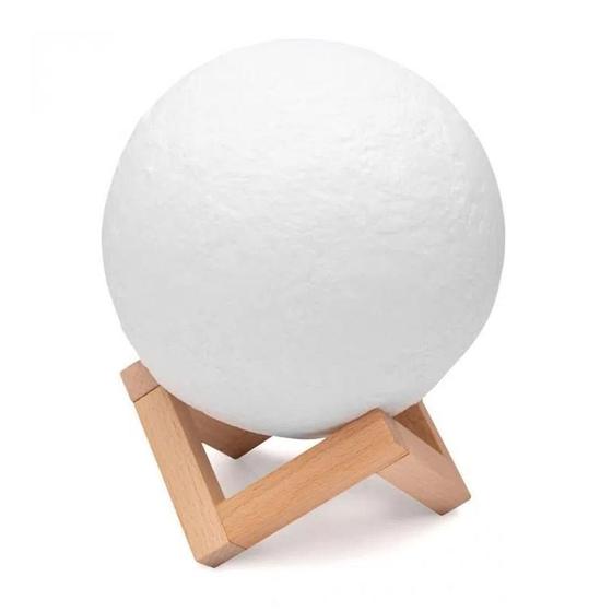 Imagem de Luminária Touch Lua Cheia 3D Abajur
