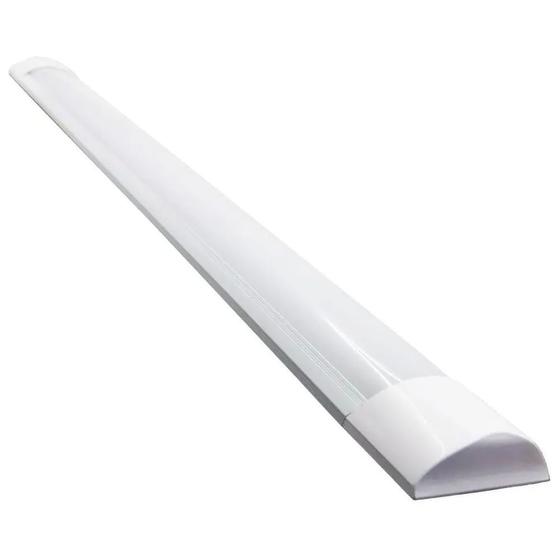 Luminária Tubular De Sobrepor Led Slim 20w 60cm Branco Frio Menor preço em Luminária Tubular De Sobrepor Led Slim 20w 60cm Branco Frio