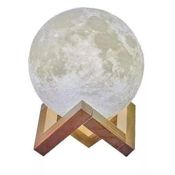 Imagem de Luminária Umidificadora Noturna de Lua LED LuaTek