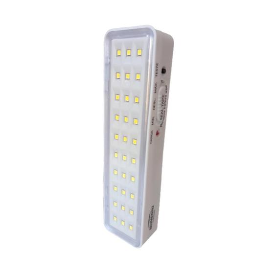 Luminárias Emergência Blumenau 30 leds Bivolt 1w MARCA NODIS MIGRACAO