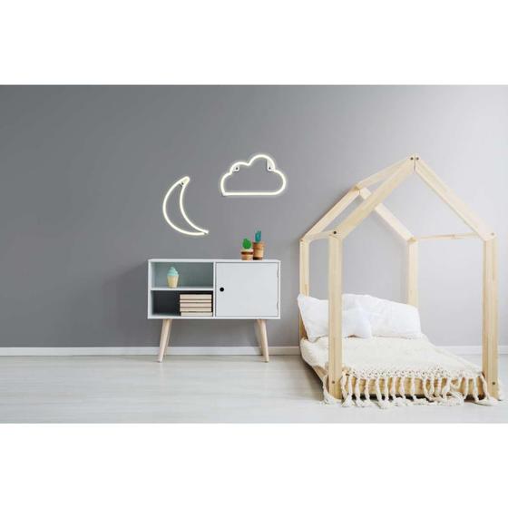 Luminarias LED Nuvem Neon Decorativa a Pilha GNA Elgin Luminária Magazine Luiza