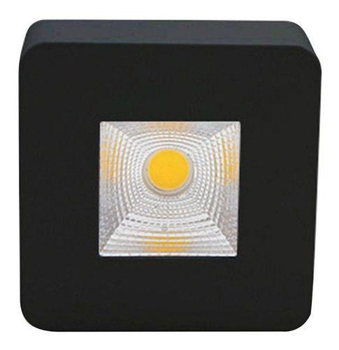 Imagem de LUMINATTI - Spot Led Sobrepor Quadrado 5w 3000k Bivolt Preto Teto e Móveis