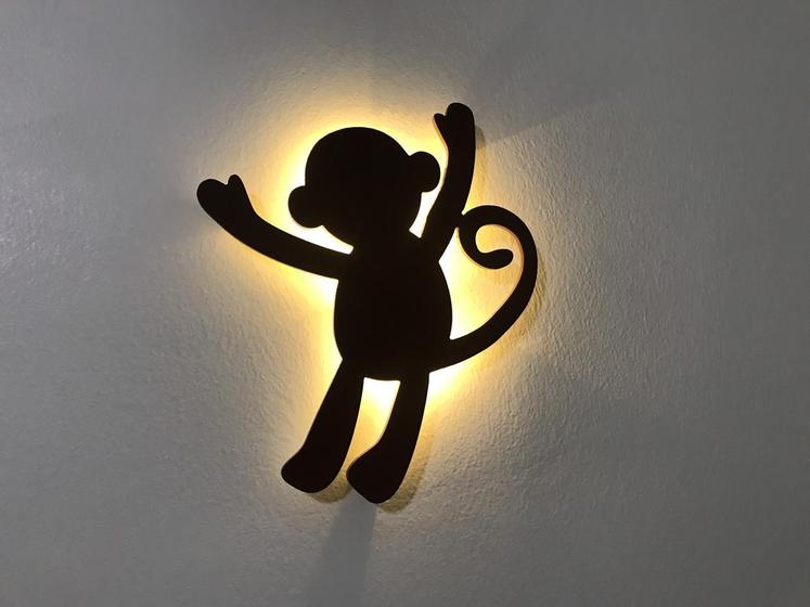 Imagem de Luminoso Decorativo Zafari Animais Macaco Kids