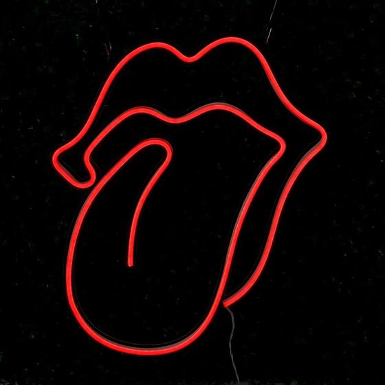 Imagem de Luminoso Led Neon Boca Retrô Rolling Stones Letreiro