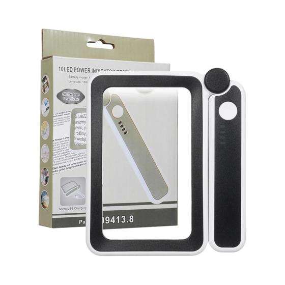 Imagem de Lupa 4x com LED Recarregável - Lupa Portátil com Iluminação USB para Leitura