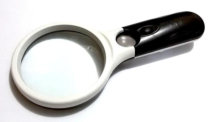 Imagem de Lupa com 3 LEDs - 10X/45x - 75mm - 3161