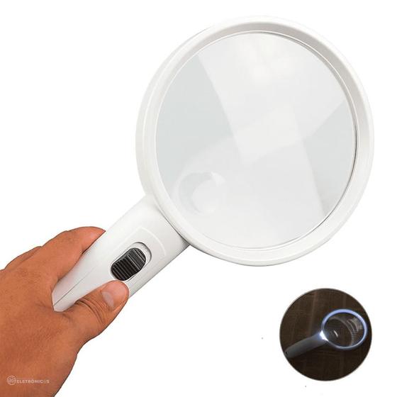 Imagem de Lupa Com Detector de Notas Falsas Lente Bifocal Iluminada Zomm 4x - XM60204