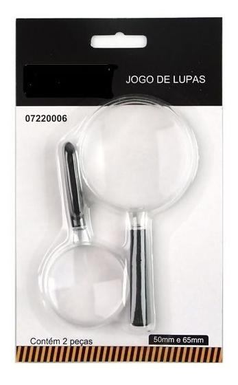 Imagem de Lupa De Aumento Com 2 Peças 50mm E 65mm Portátil Ideal para realizar Leituras Premium Kit