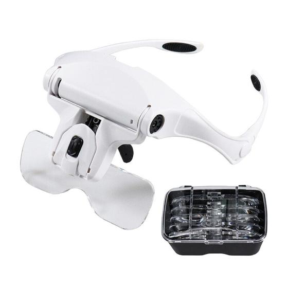 Imagem de Lupa de Óculos com 5 Lentes e Luzes LED