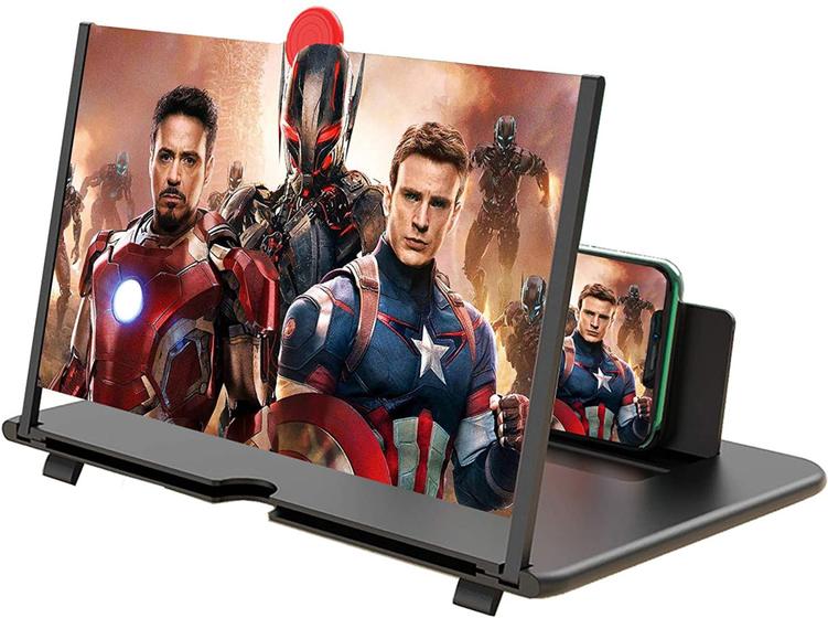 Lupa de tela para celular de 12 polegadas, amplificador de tela 3D para smartphone Menor preço em Lupa de tela para celular de 12 polegadas, amplificador de tela 3D para smartphone