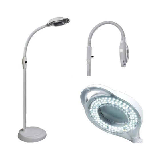 Imagem de Lupa Flexível com Base Fixa Branco - Doutor da Estética