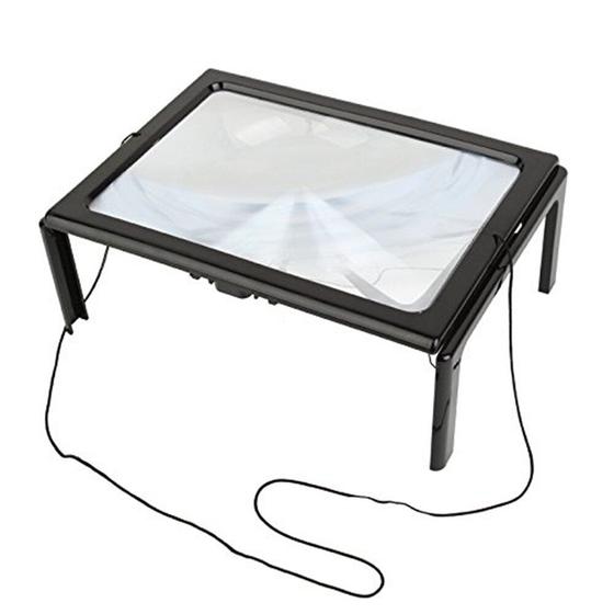 Imagem de Lupa Wokex A4 com LED - 3X de Aumento - 4 Luzes
