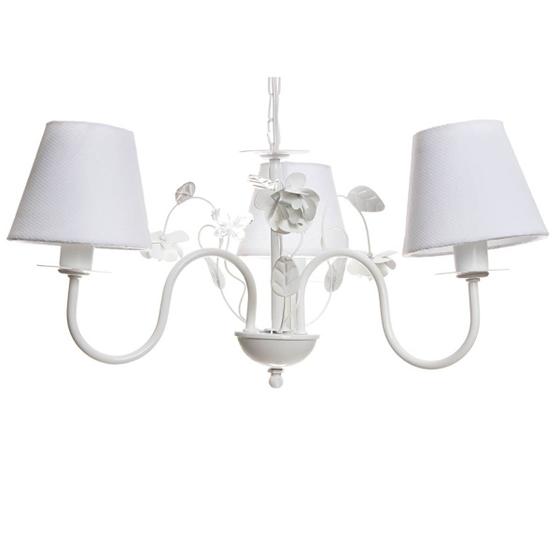 Imagem de Lustre 3L Floral Branco Quarto Bebê Infantil Menina Menino