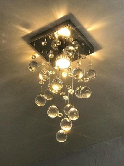 Imagem de Lustre Acrílico Modelo Chuva Pontuda P/ Sala Pronto Envio 34