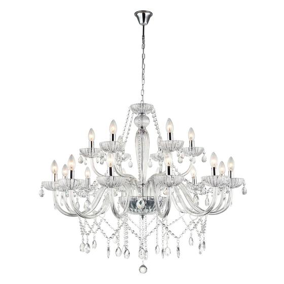 Imagem de Lustre anjou cromado e transp (d)82cm (a)100cm  18xe14 720w