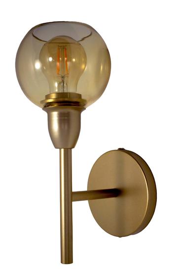 Imagem de Lustre Arandela Bola 12cm Globo Âmbar Dourado 123